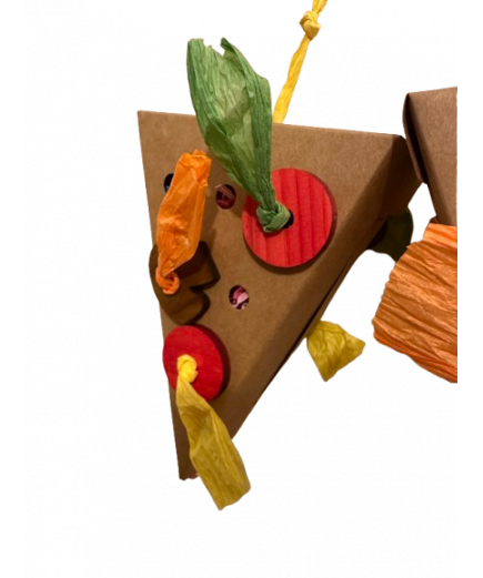 Parrot-Supplies Double Pizza Foraging Cardboard Boxes Parrot Toy Parrot-Supplies Double Pizza Foraging Cardboard Boxes Parrot Toy